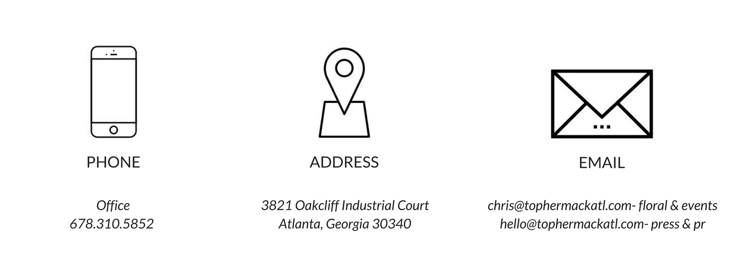 Topher Mack Floral & Events- Atlanta Contact Information