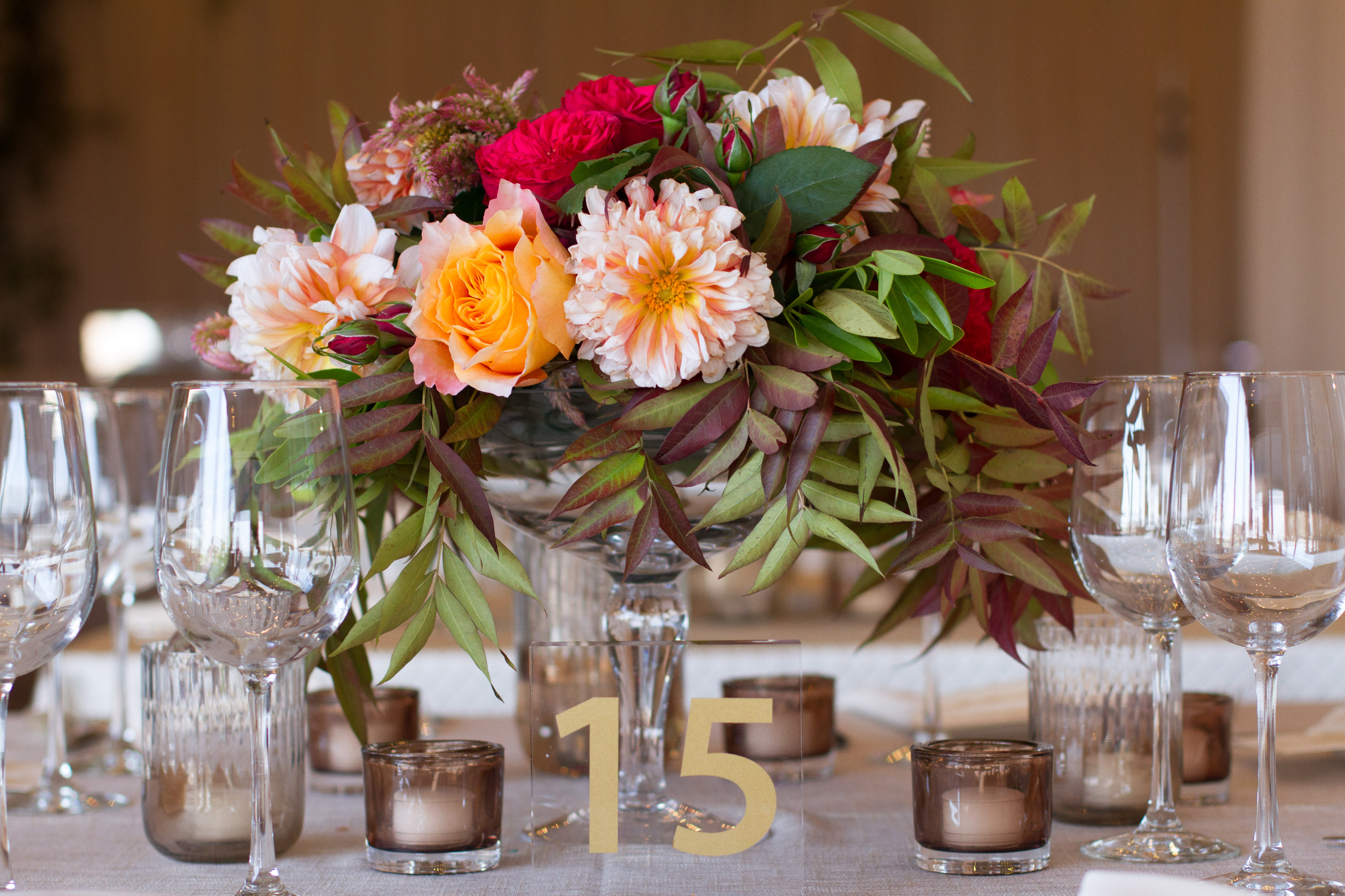 Stunning Fall Wedding Centerpiece from Atlanta's Topher Mack Floral & Events