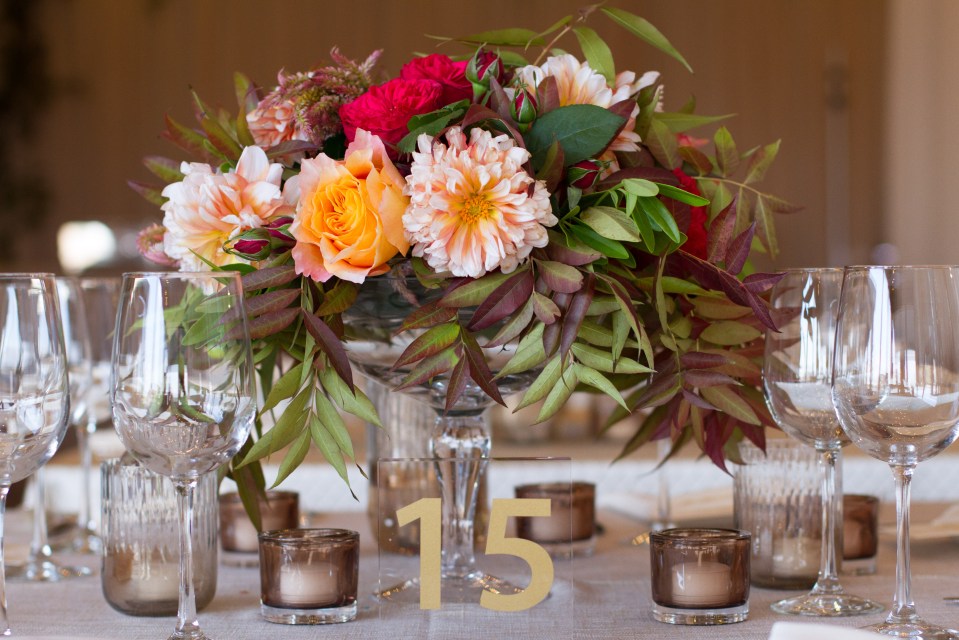 Stunning Fall Wedding Centerpiece from Atlanta's Topher Mack Floral & Events