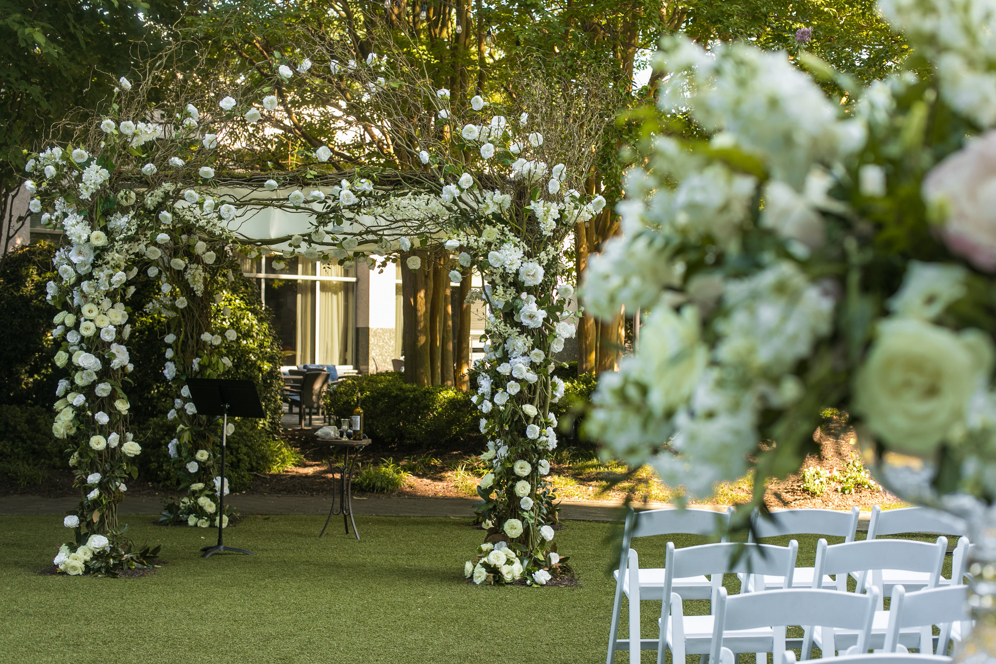Elegant Outdoor Wedding Ceremony from top Atlanta Wedding Floral & Event Designer, Topher Mack Floral & Events from Chris Macksey