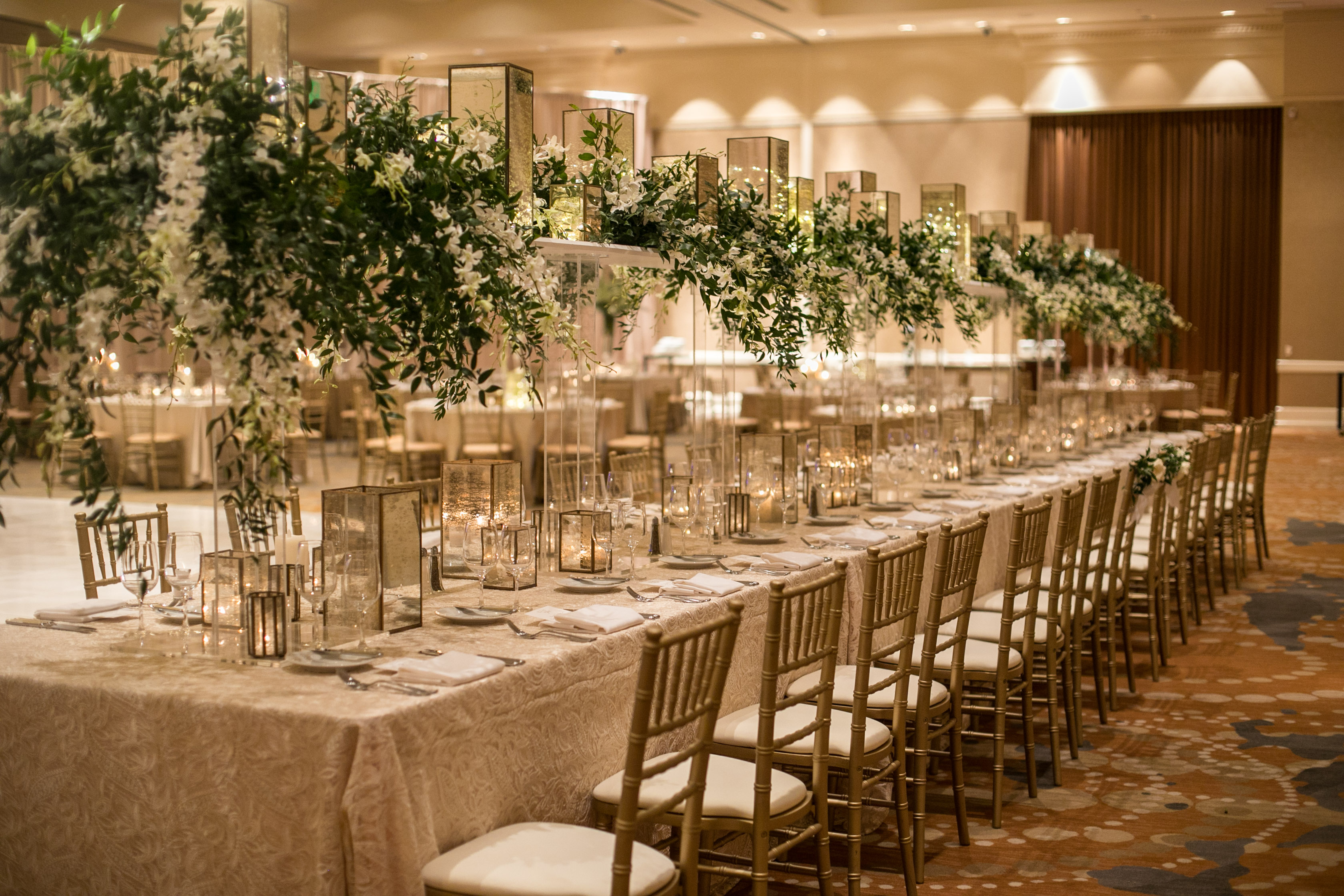 Wedding Head Estate Table from top Atlanta Wedding Floral & Event Designer, Topher Mack Floral & Events from Chris Macksey
