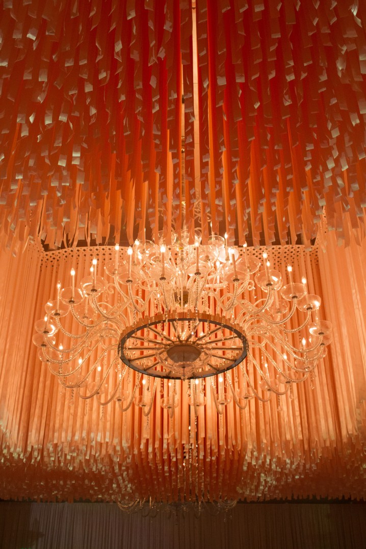 Dance Floor Decor Ribbon Treatment from Atlanta's Top Wedding Designer, Chris Macksey of Topher Mack Floral & Events